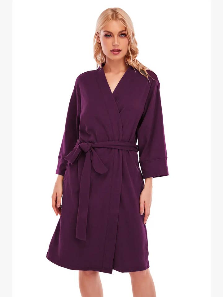 GEXWORLDWIDE - Vente Peignoir – femme - Peignoirs pour femmes en micro-polaire légère10