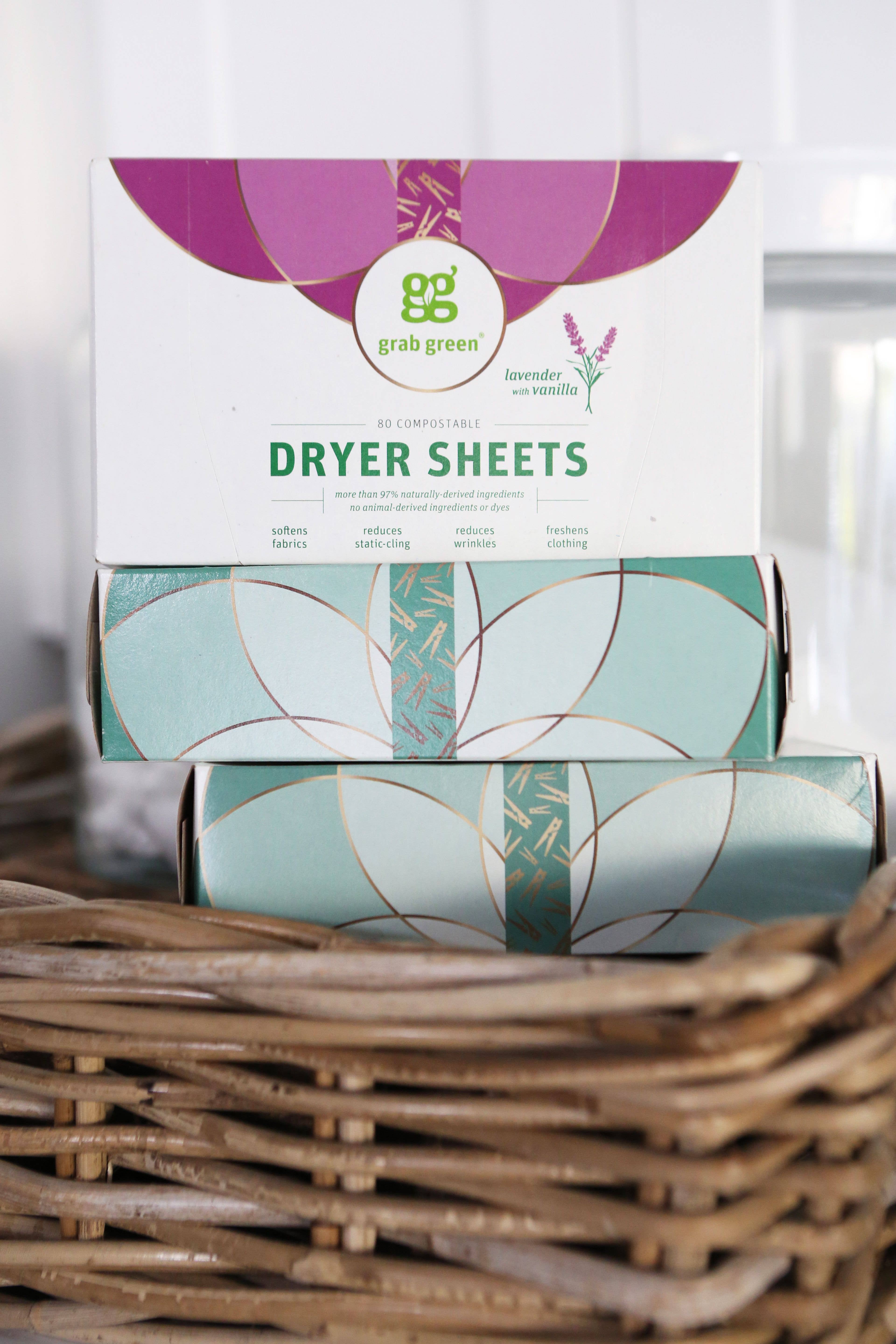 Grab Green - Wholesale Dryer Balls - Classic Dryer Sheets, Lavender With Vanilla, 80 Count2