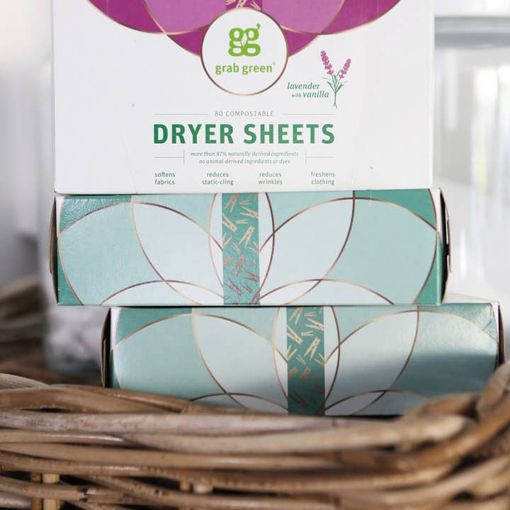 Grab Green - Wholesale Dryer Balls - Classic Dryer Sheets, Lavender With Vanilla, 80 Count2