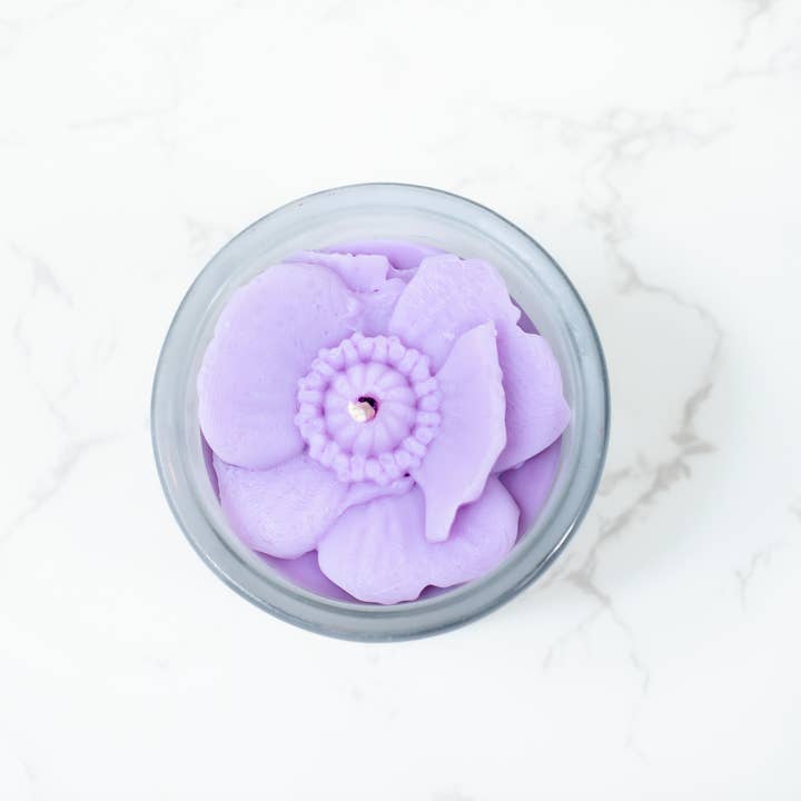 Multifaceted™ Artisan Candles - Wholesale Novelty Candle - Poppy Flower Candle, Eco -Friendly Candle - multiple sizes