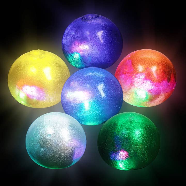 La Luna Bella - Toys - Wholesale Light-Up Toy - Kids & Baby - 2.5" LIGHT-UP GALAXY SQUEEZE BALL LLB Light-up Toys