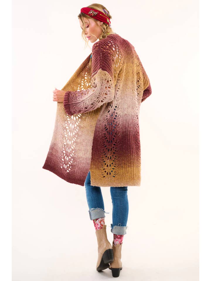 Vintage Wine Joanna Cardigan for wholesale on Faire2