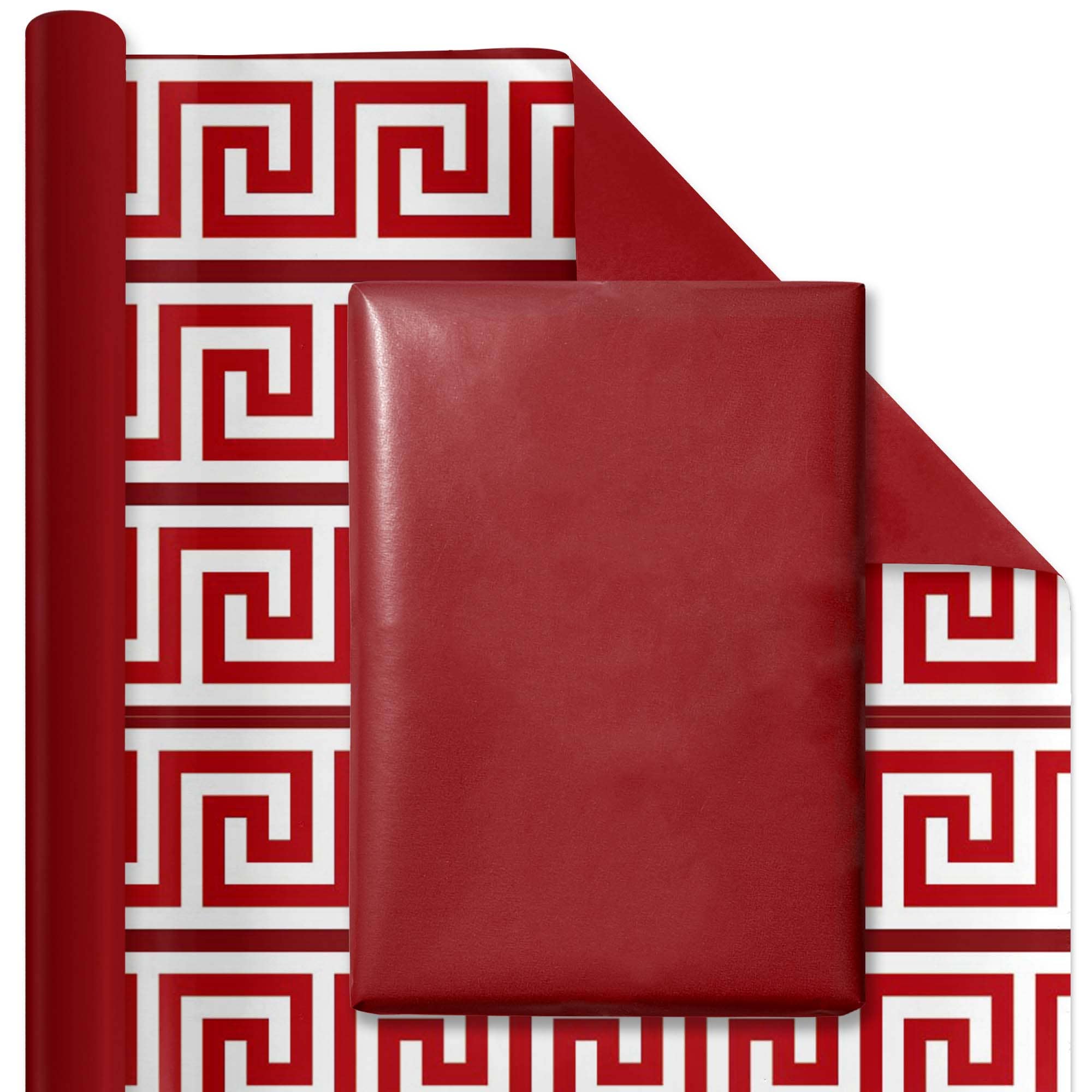 LA Ribbons Wholesale – rolo de papel de embrulho por atacado – Conjunto de Papel de Embrulho 30" x 10' (4 unidades) | Padrão Grego4