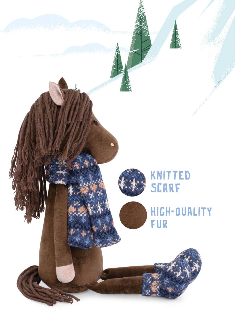 Orange Toys - Vente Peluche – enfant et bébé - Peluche Johann le Cheval - 25cm - 0+2