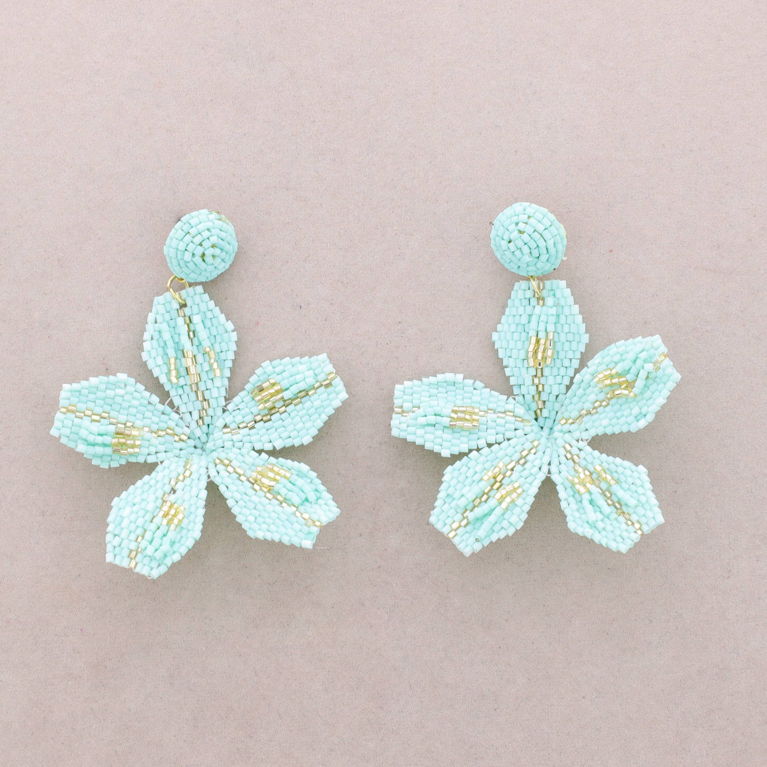 Sonata - Wholesale Snap Jewelry - Floral Beaded Earrings3