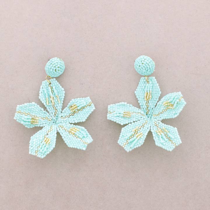 Sonata - Wholesale Snap Jewelry - Floral Beaded Earrings3