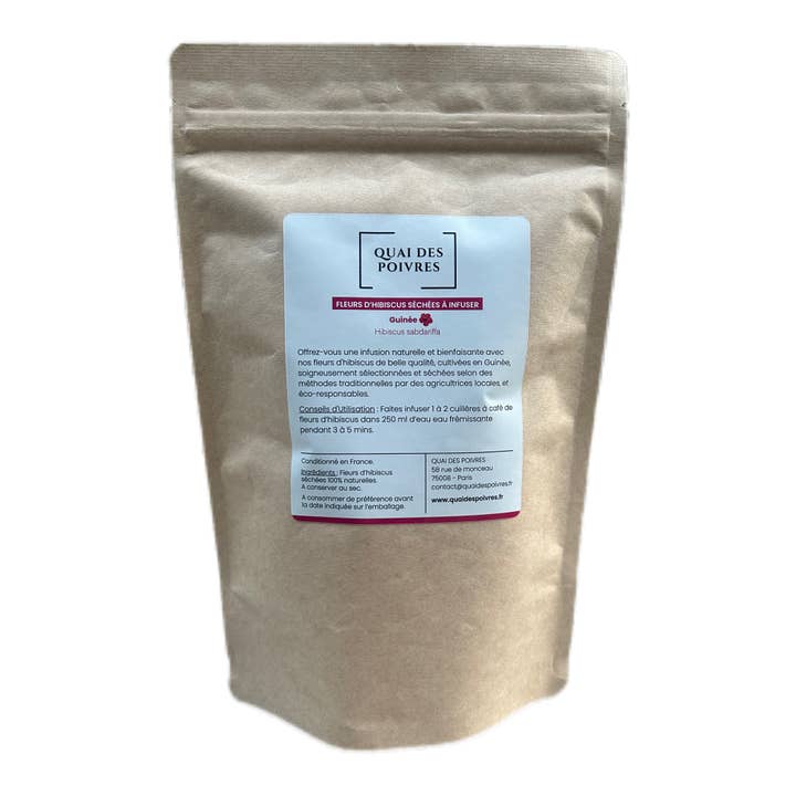 Fleurs d'hibiscus séchées à infuser - 80g pour la vente par Quai des poivres