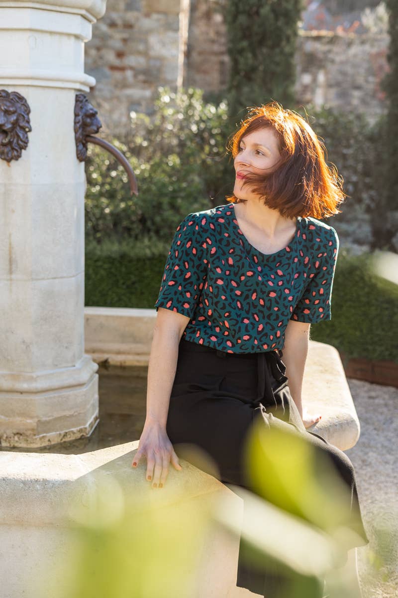 Eglantine et Zoé - Wholesale Fabric - Viscose Fabric Bagheera Dark Green Lagoon2