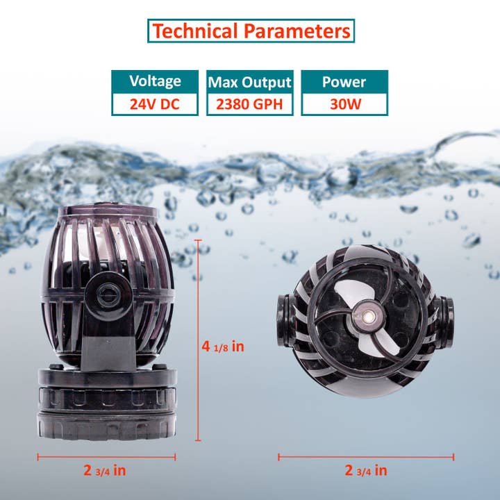 AQUA DREAM - Wholesale Home and garden - Aqua Dream 24v DC Sine Wave Maker Pump 2400 GPH - Aquarium, Coral Reef, Ponds1