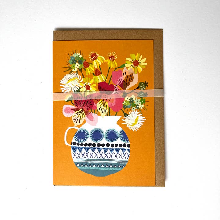 Brie Harrison Ltd – Cartão de saudação diária por atacado – Cartão de Saudações de Flores do Festival 2