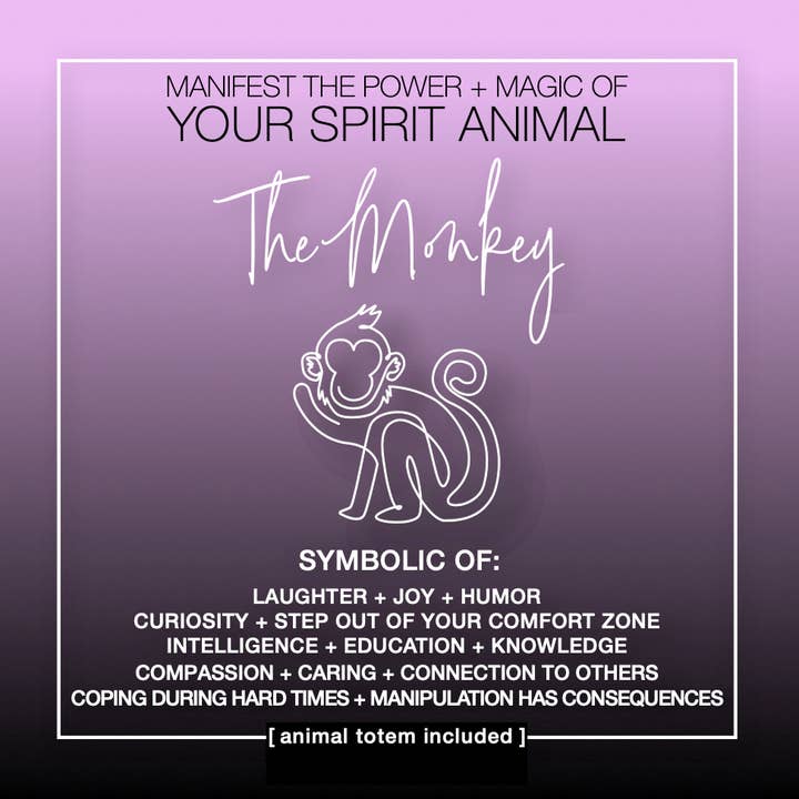 warm human - Vendita all'ingrosso Attrezzatura per meditazione - MANIFESTA IL POTERE + MAGIA DEL TUO SPIRITO ANIMALE LA SCIMMIA1