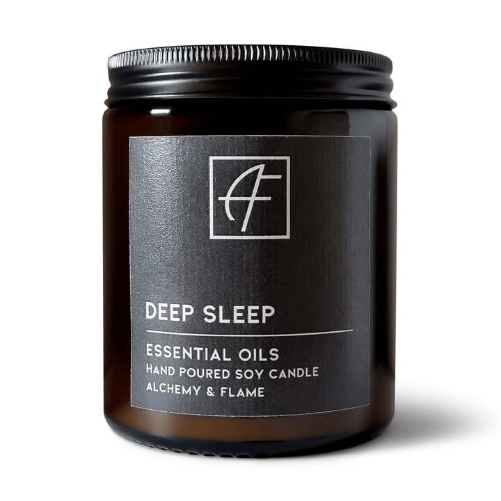 Vela de óleo essencial de sono profundo 170g | Vela de Wick Madeira por atacado de Alchemy and Flame