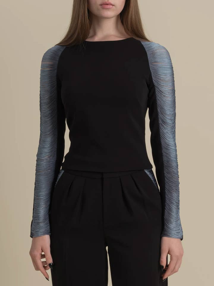 Medusa Top in Blue Smoke for wholesale on Faire