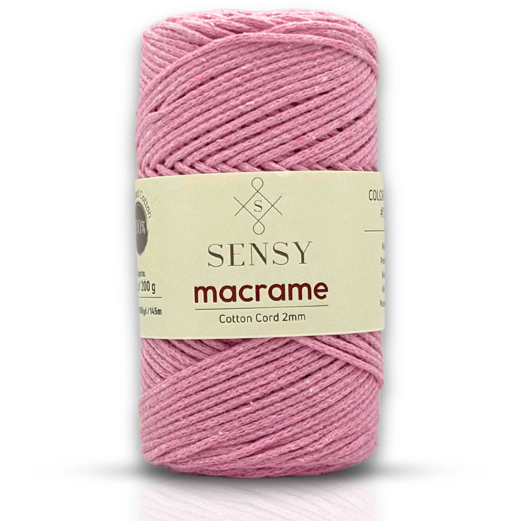 Sensy - Wholesale Yarn - Sensy Premium 2mm - 160 yards 100% Recycled Cotton Macrame Cord30