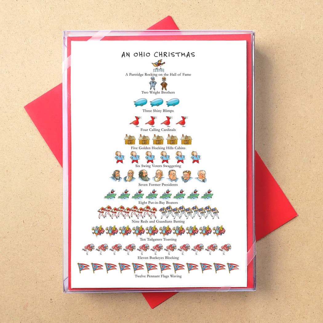 Allport Editions – Großhandel Weihnachtskarte – „Staaten: 12 Days of Christmas“ -Boxkarten — ALLE 50 BUNDESSTAATEN!23