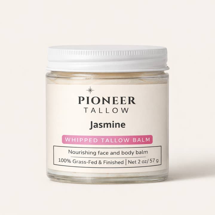 Jasmine Essential Oil - Grass-Fed Whipped Tallow Moisturizer for wholesale by Pioneer Tallow