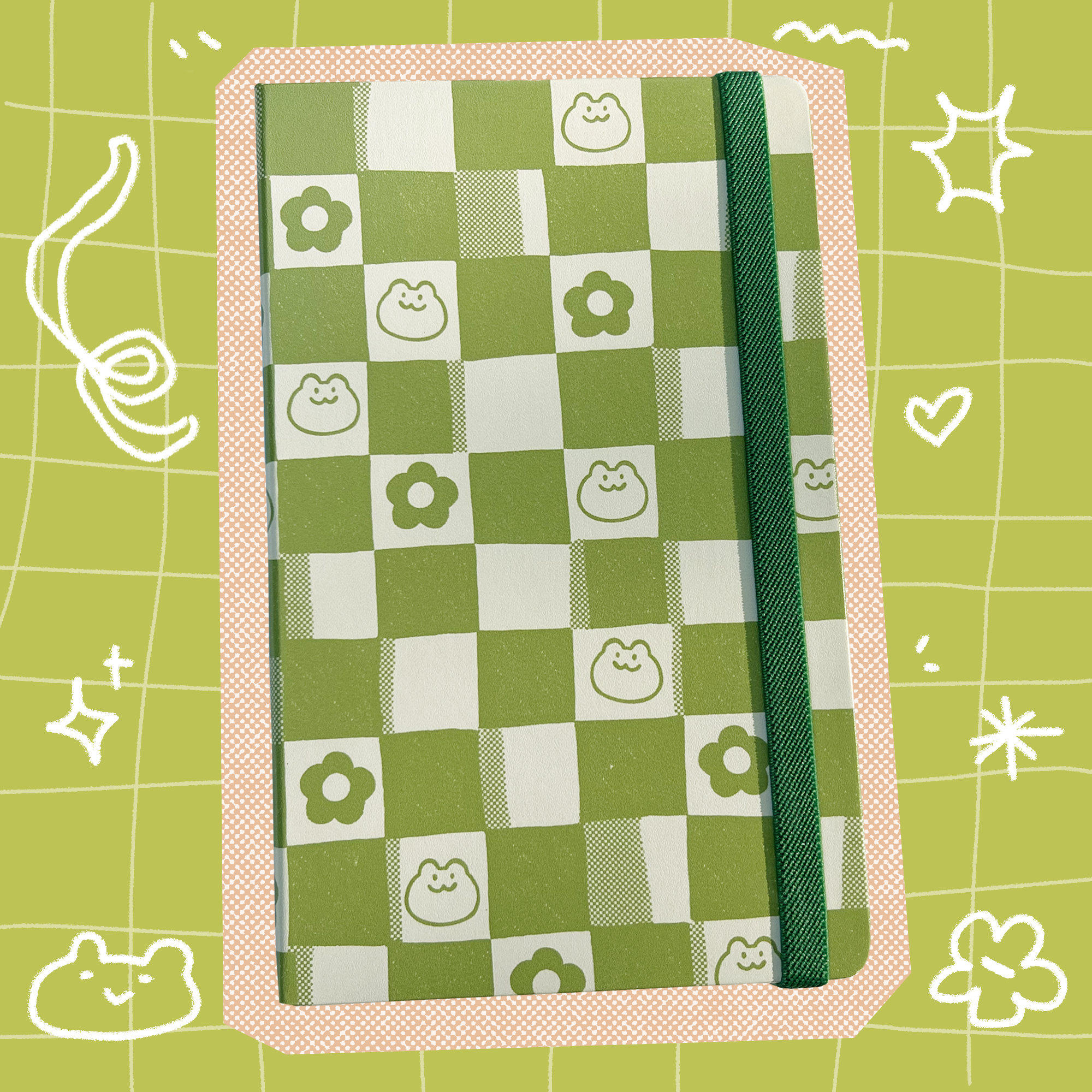 Wholesale Matcha Latte Checkered Notebook ✿ Dot Grid A5 for