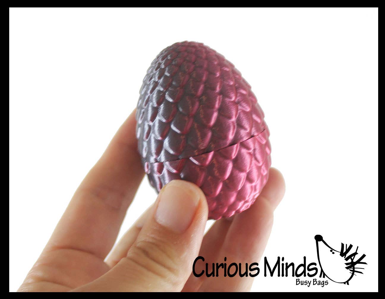 Curious Minds Toys - Wholesale Fidget Toy - Kids - 1 Mini 3D Printed Dragon in Egg Wiggle Articulated Jointed M8