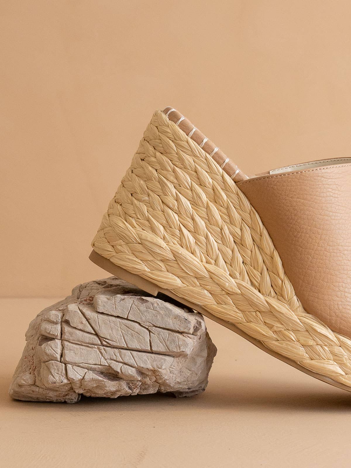 The Raina Apricot | Espdarille Slip On Wedge for wholesale on Faire2