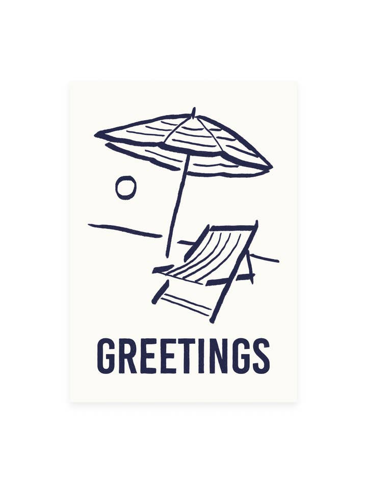 Vykort semesterhälsningar (risografi) för wholesale av L'Atelier Samedi
