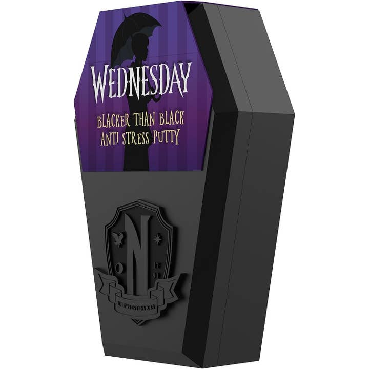 Stream Machine - Wholesale Putty/Slime - Kids - Wednesday Adams - Blacker Than Black Putty 12-Unit Display2