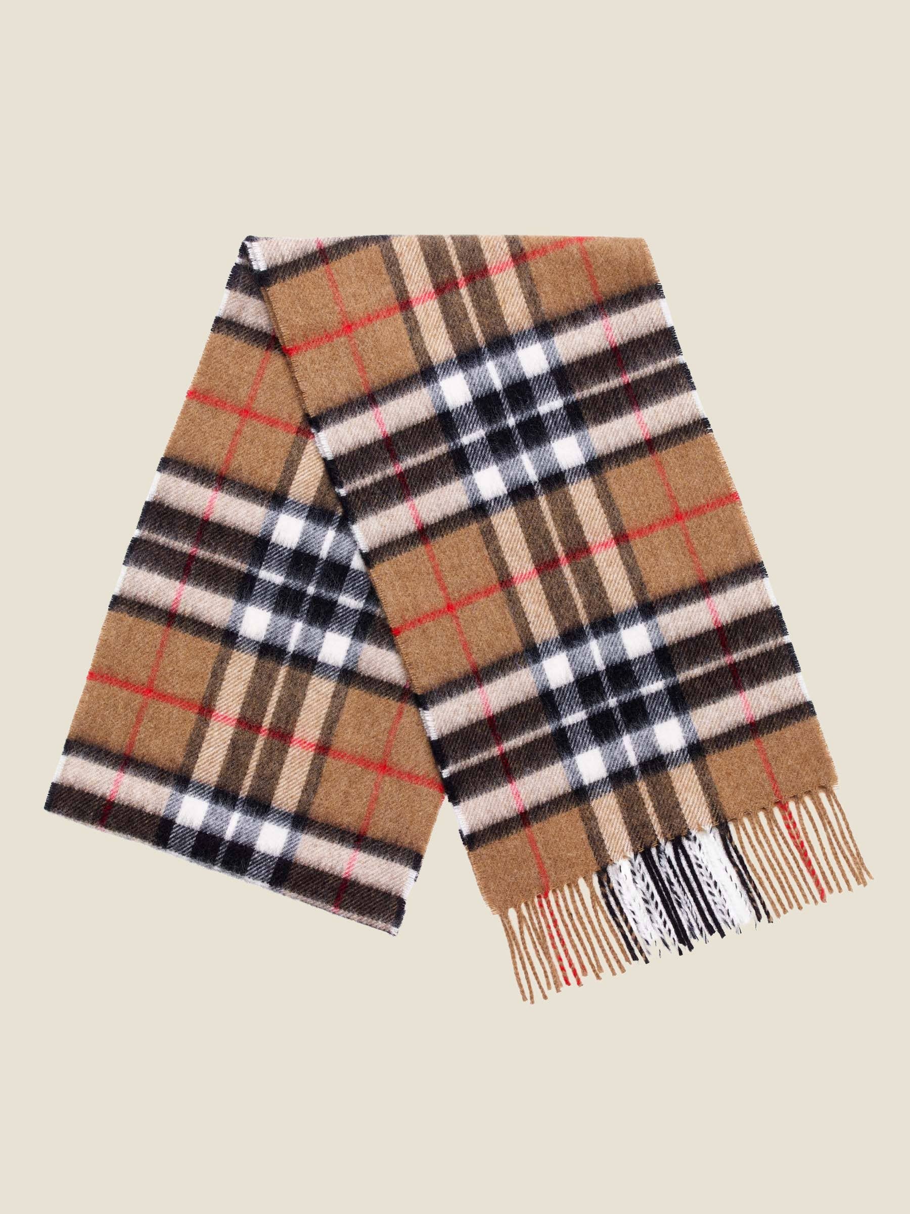 Bronte by Moon – Cachecol - Mulher por atacado – Cachecol de Tartan Camel Thompson0