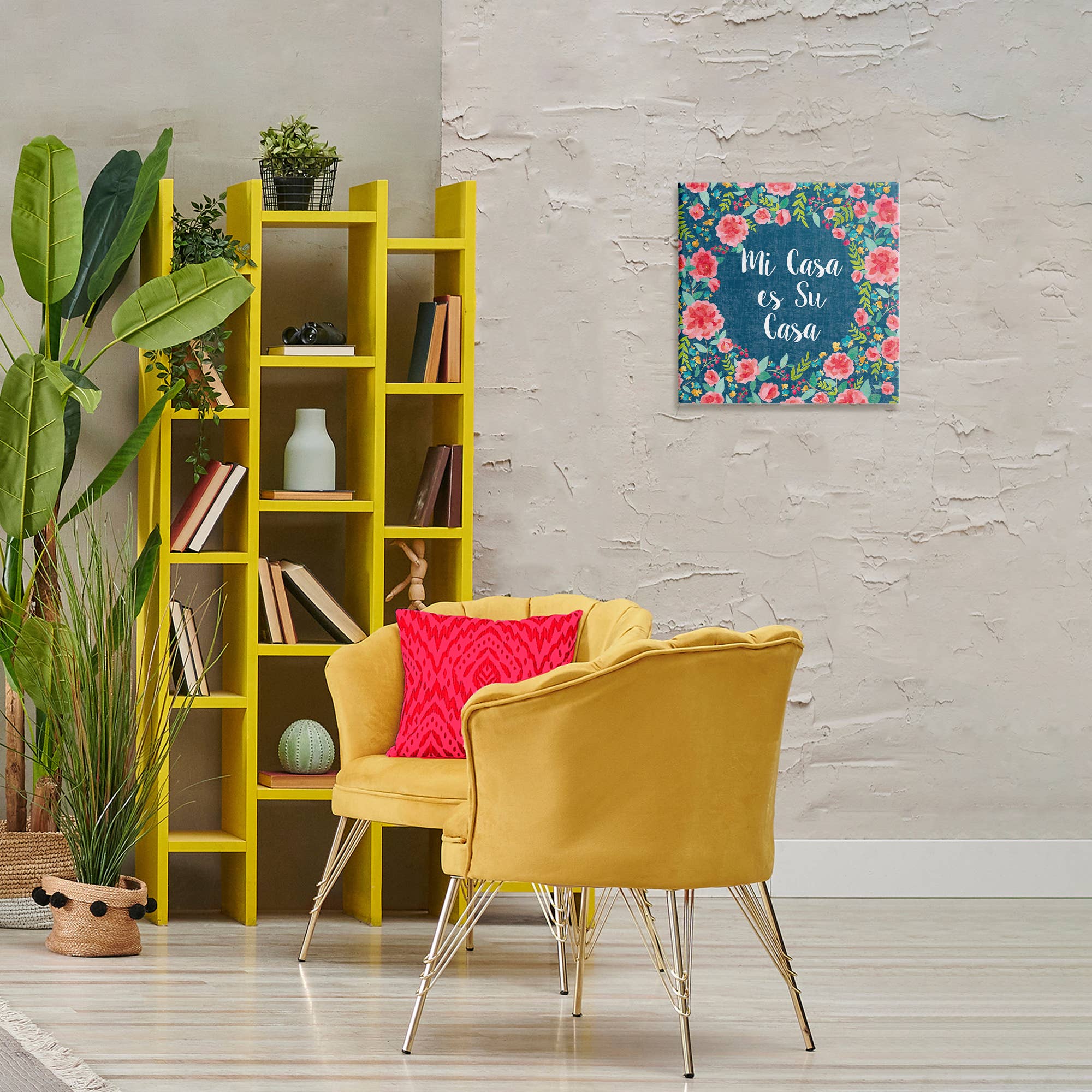 Stupell Industries - Wholesale Wall Decor - Kids & Baby - Su Casa Flores Rosas Canvas Wall Art1