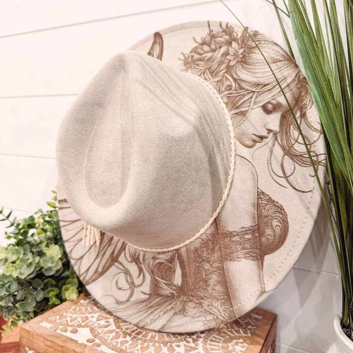 Willie & Dolly Designs - Wholesale Fedora - Women's - Engraved Fairy Hat 2