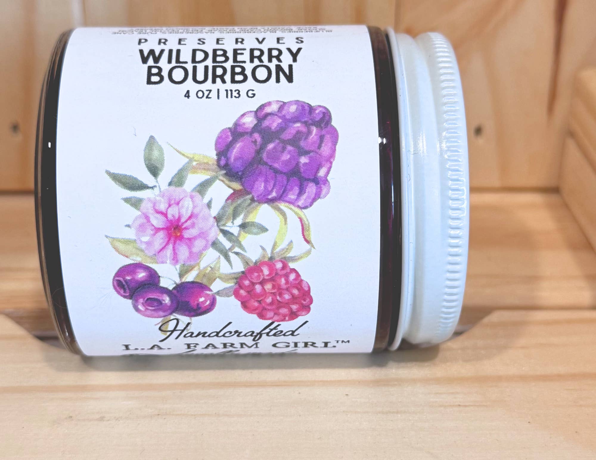 LA FARM GIRL - Wholesale Jam/Jelly - Wildberry Bourbon Preserves - 4 oz
