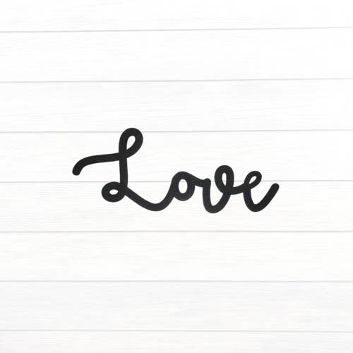 Cursive Love Sign for wholesale by Metal Unlimited