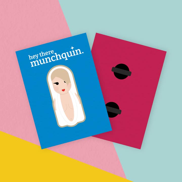 Eco-friendly wooden pin inspired by Kylie Minogue for wholesale by Hey There Munchquin