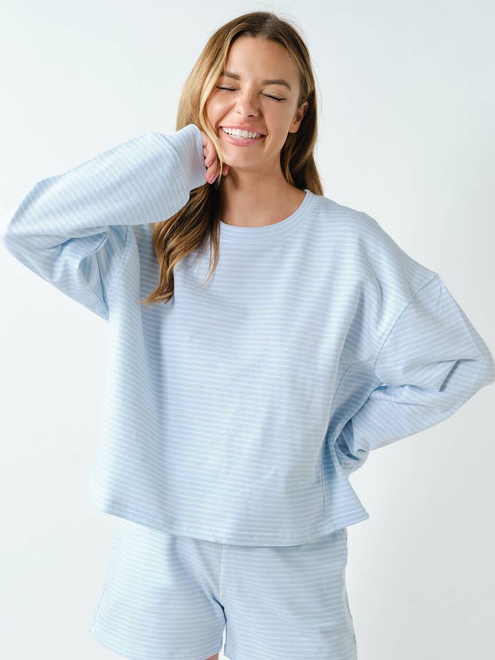 Pull ras-du-cou à rayures Boardwalk pour la vente par Mono B