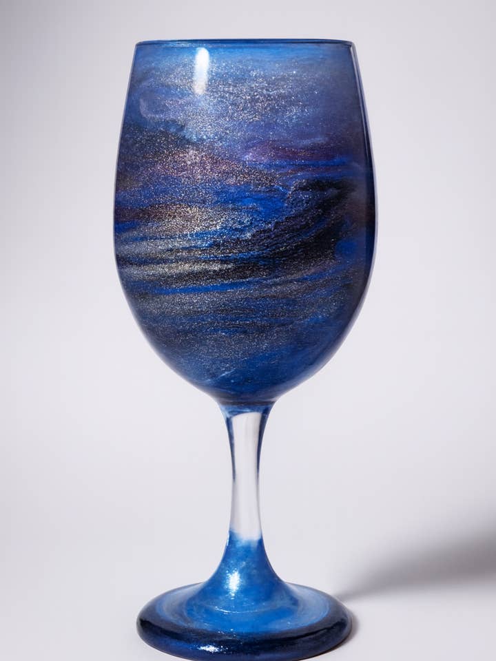 Artisan Starry Night Wine Glasses & Drinkware for wholesale by Joie De Vino Glassware
