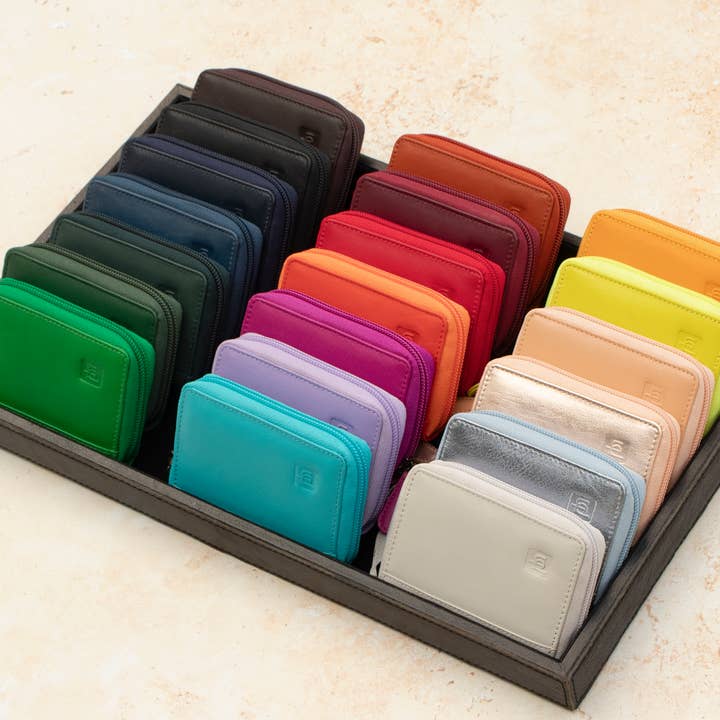 PRIMEHIDE - Wholesale Card Holder - Unisex - Concertina Leather RFID Credit Card Holder - 780