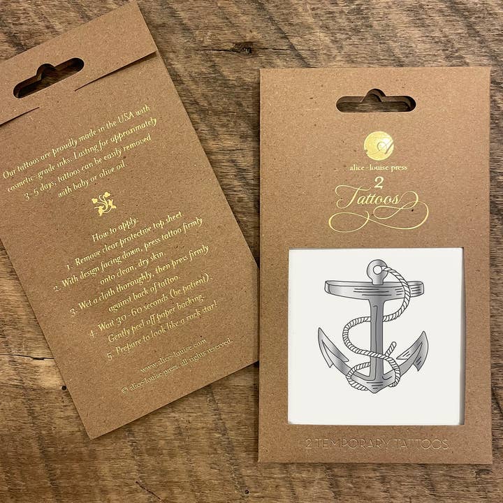 Anchor Tattoo for wholesale by Alice-Louise Press