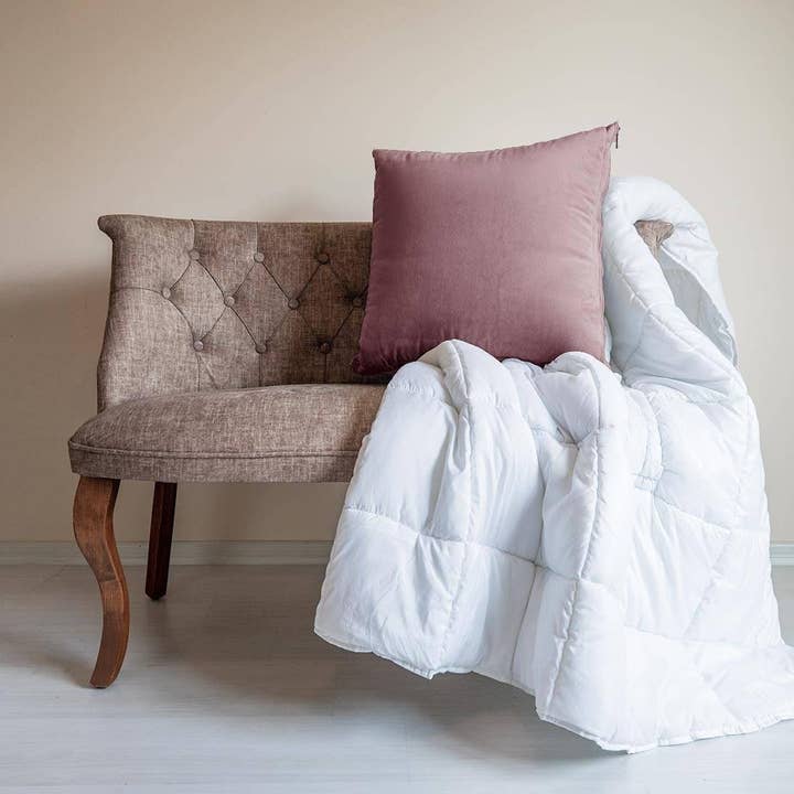 Mauve "Cushion Quilt" Pillow + Comforter 2-in-1 for wholesale by Cushion Quilts