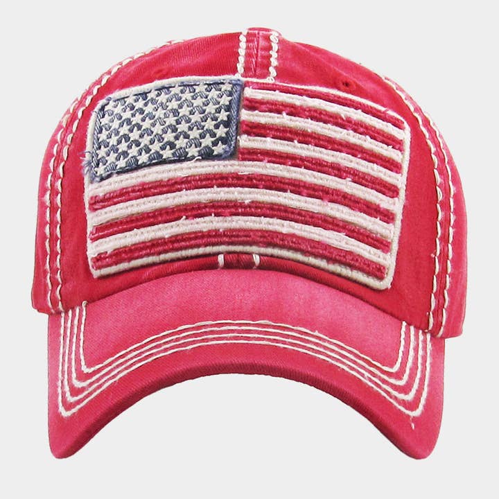 Sensibling Corp. - Wholesale Baseball Cap - Unisex - American USA Flag Vintage Baseball Cap
4