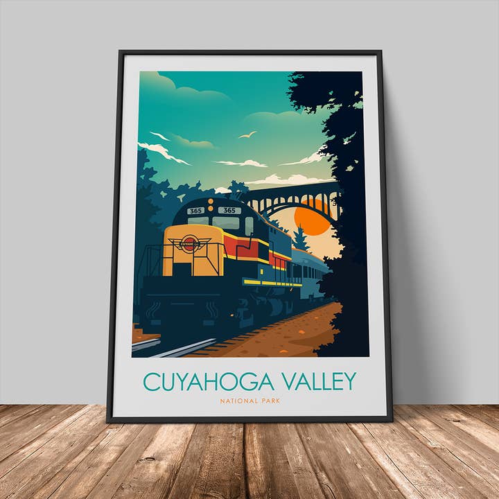 Cuyahoga Valley National Park Minimalist Print for wholesale by Studio Inception