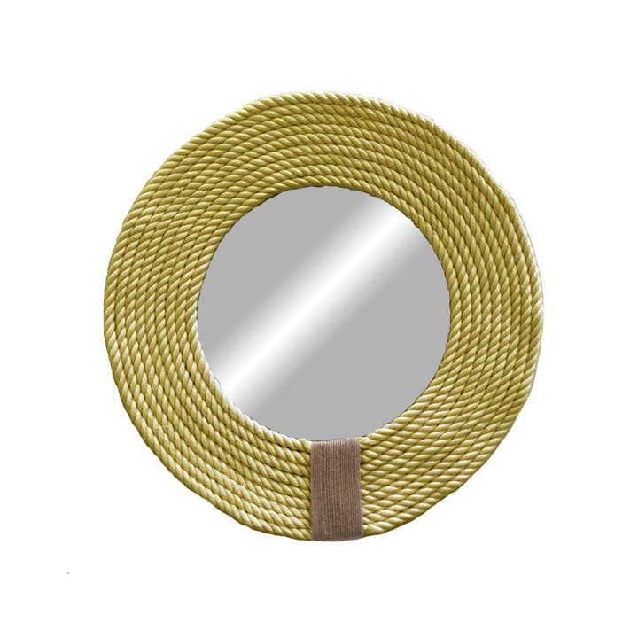 Geometrik Design - Wholesale Wall Stone - Beige Round Cotton Rope Boho Mirror6