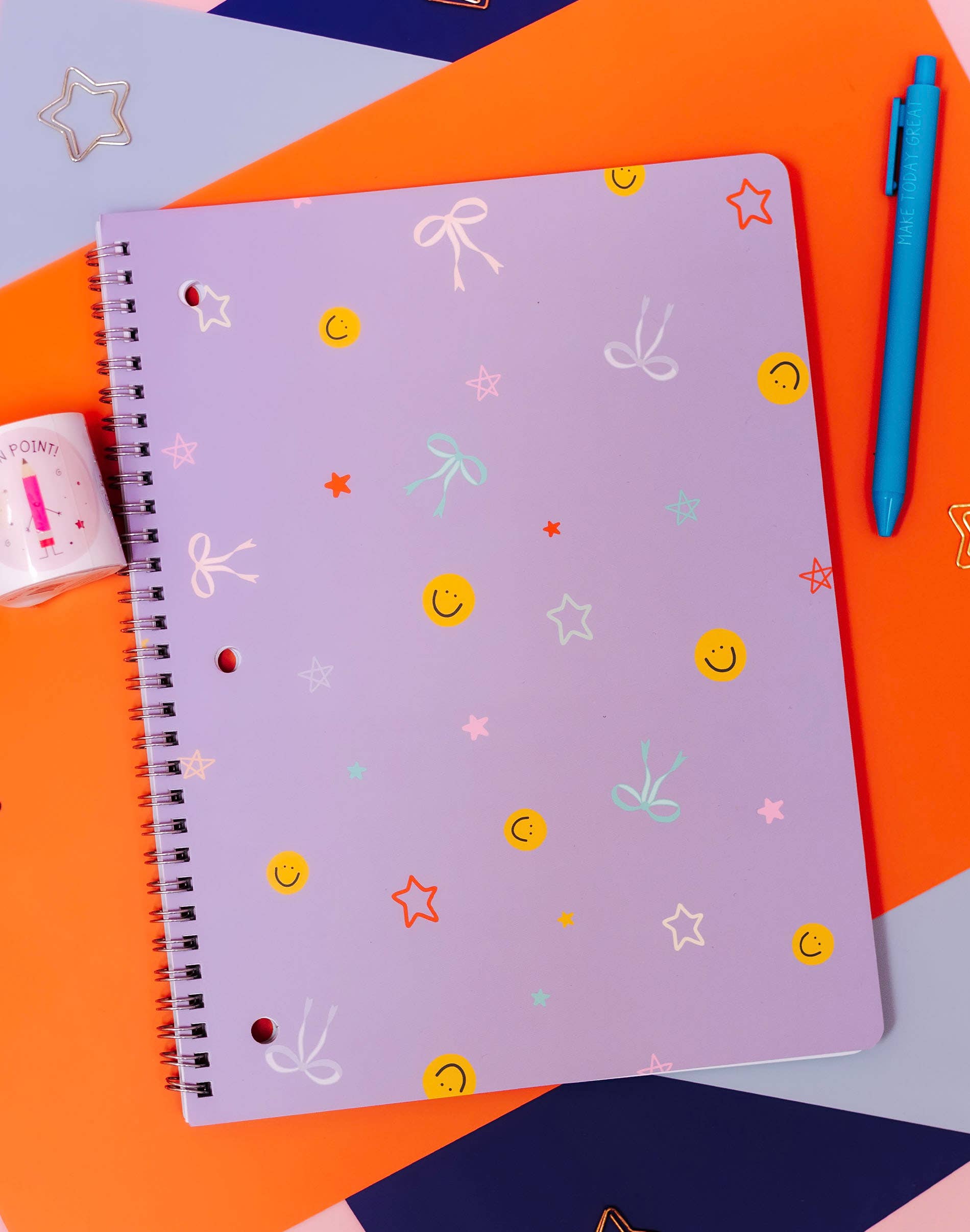 Callie Danielle - Wholesale Notebook - Smiley Faces & Coquette Bows Spiral Notebook3