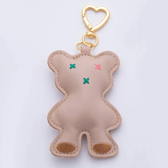 Simply Jewels - Wholesale Keychain - Women's - Leather Bear Keychain Bag Charm
