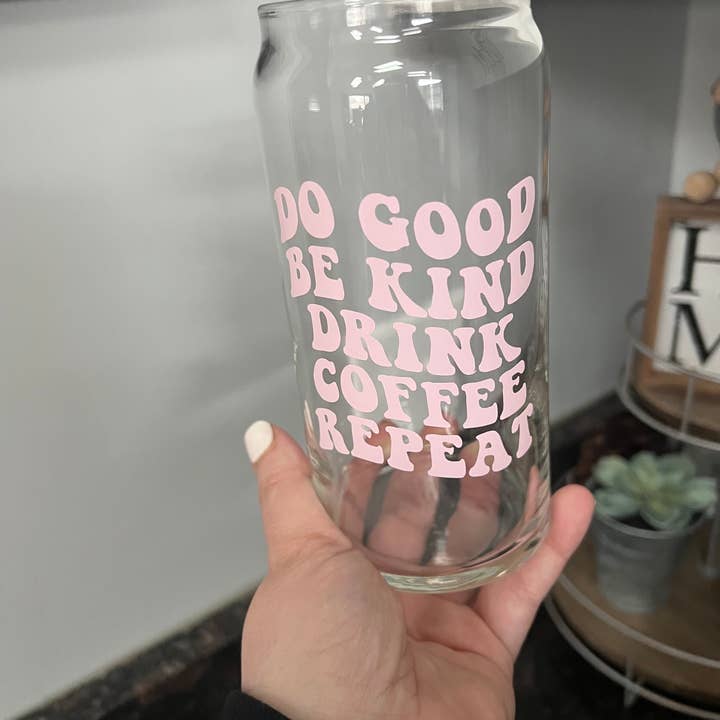 Drik Kaffe, Være Kind Glas Cup for engroshandel hos Boho Sips