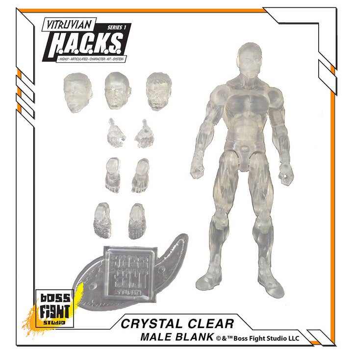 Boss Fight Studio Llc - Wholesale Figurine Toy - Kids - Vitruvian H.A.C.K.S. Action Figure Blank - Male Body