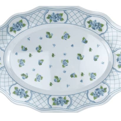 The Enchanted Home - Wholesale Dinnerware Set - Blue Hydrangea Melamine Dinnerware Collection