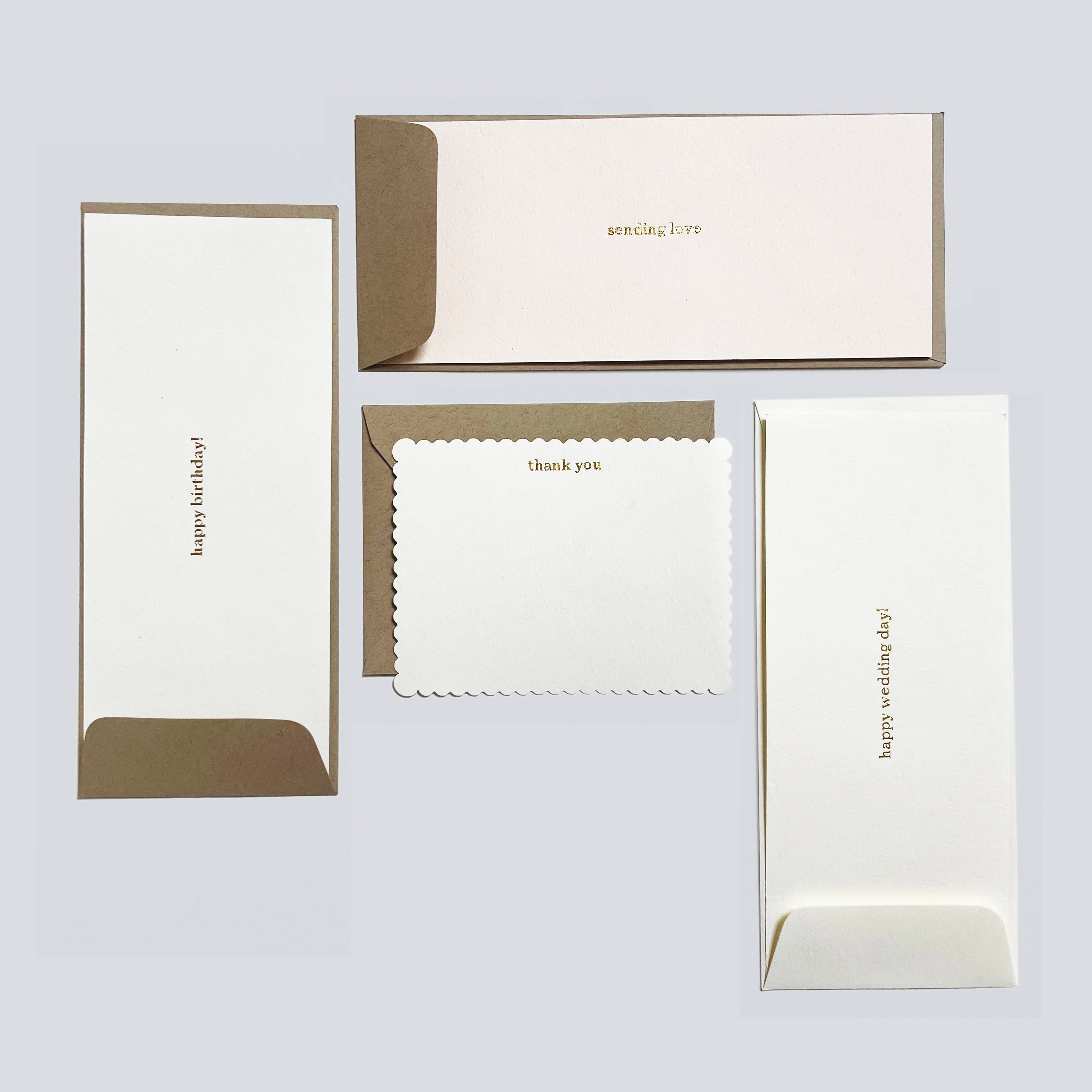 Studio Portmanteau - Wholesale Stationery/Notecard Set - Custom Text Letterpress Scalloped Flat Greeting Card8