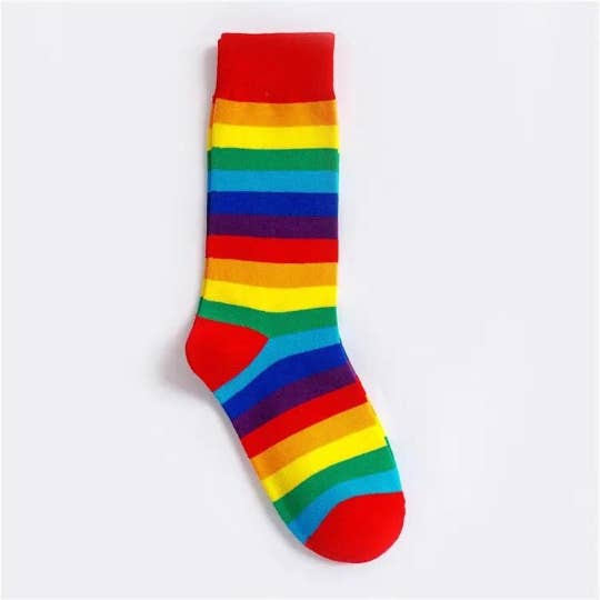 Sock Panda - Wholesale Socks - Unisex - Rainbow Striped Pattern Socks from the Sock Panda3