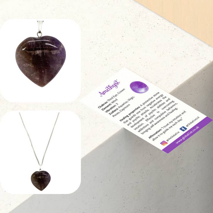 VIE - Wholesale Pendant/charm necklace - Crystal Heart Pendant, 3cm6