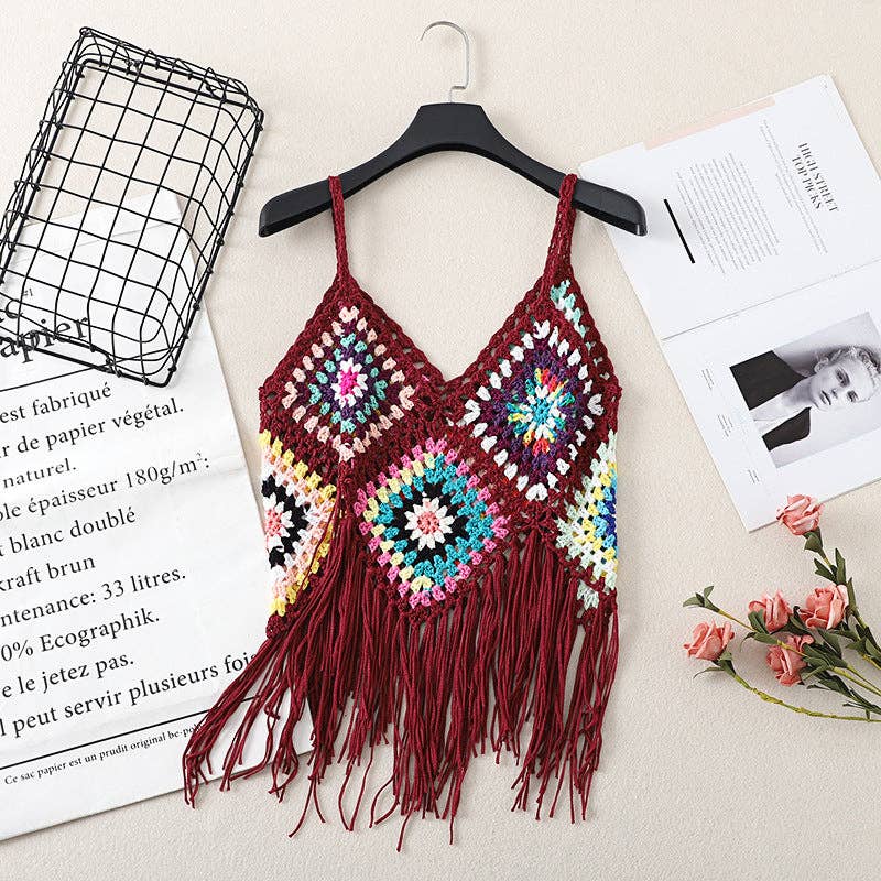 Funkyrel® Atzbranding Limited - Wholesale Camisole - Women's - Crosa - Bohemian Crochet Design Camisole - A Perfect Summer Top Tank5