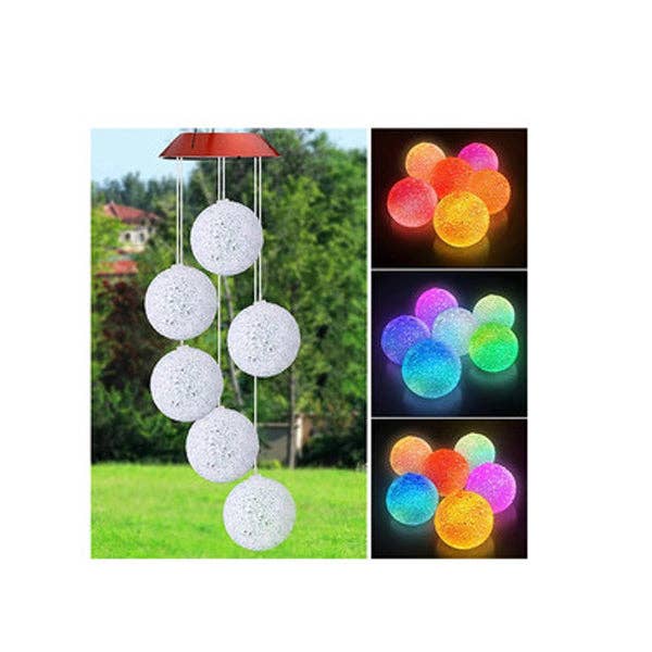 HarthyourHome - Wholesale Wind Chime - Solar Powered Crystal Ball Wind Chimes