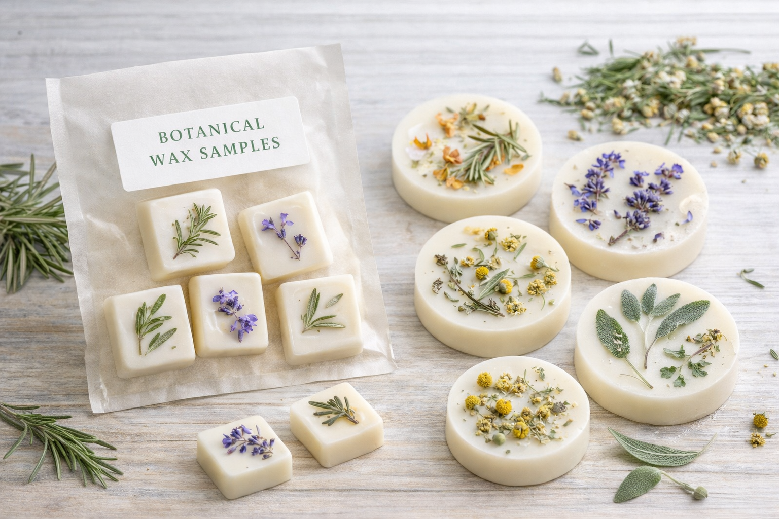 Saltroot Apothecary - Wholesale Wax Melt - Botanical Wax Melt Rounds | Boxed Set of 62